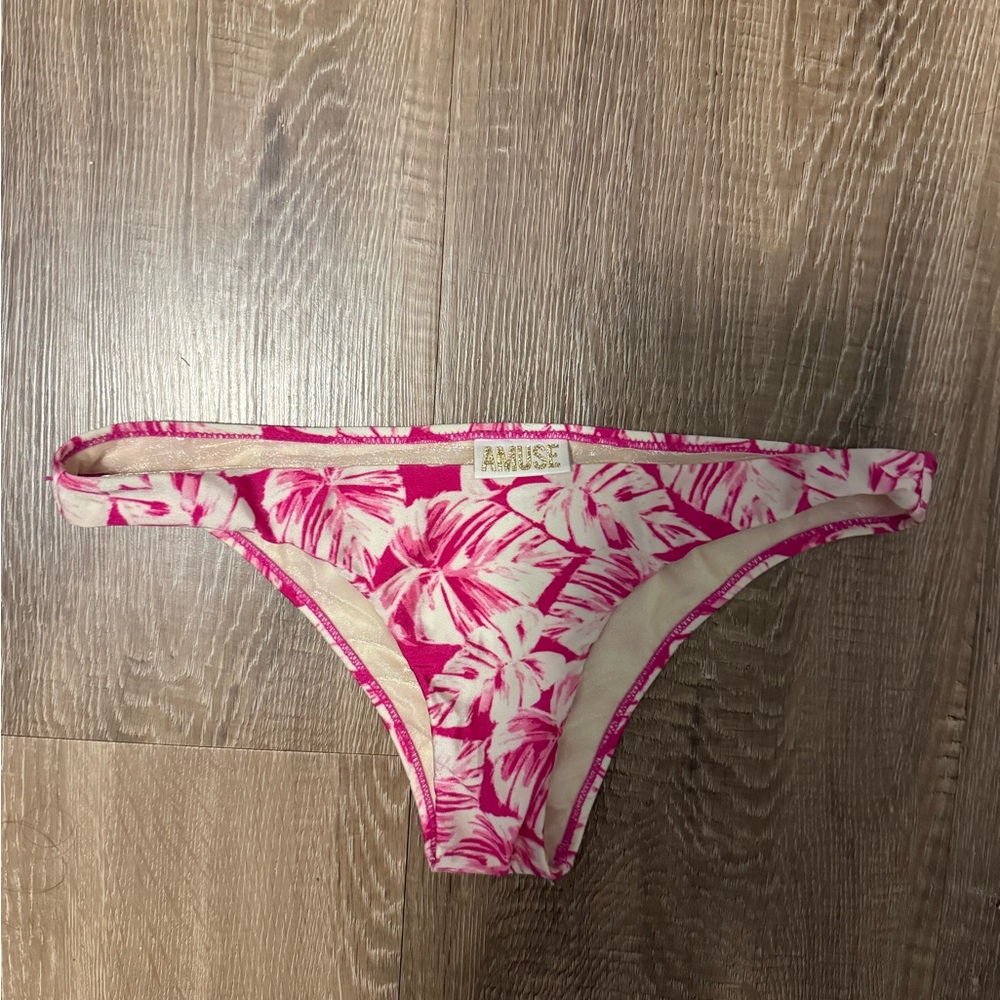 Vinatge Pink Floral Bikini Bottom